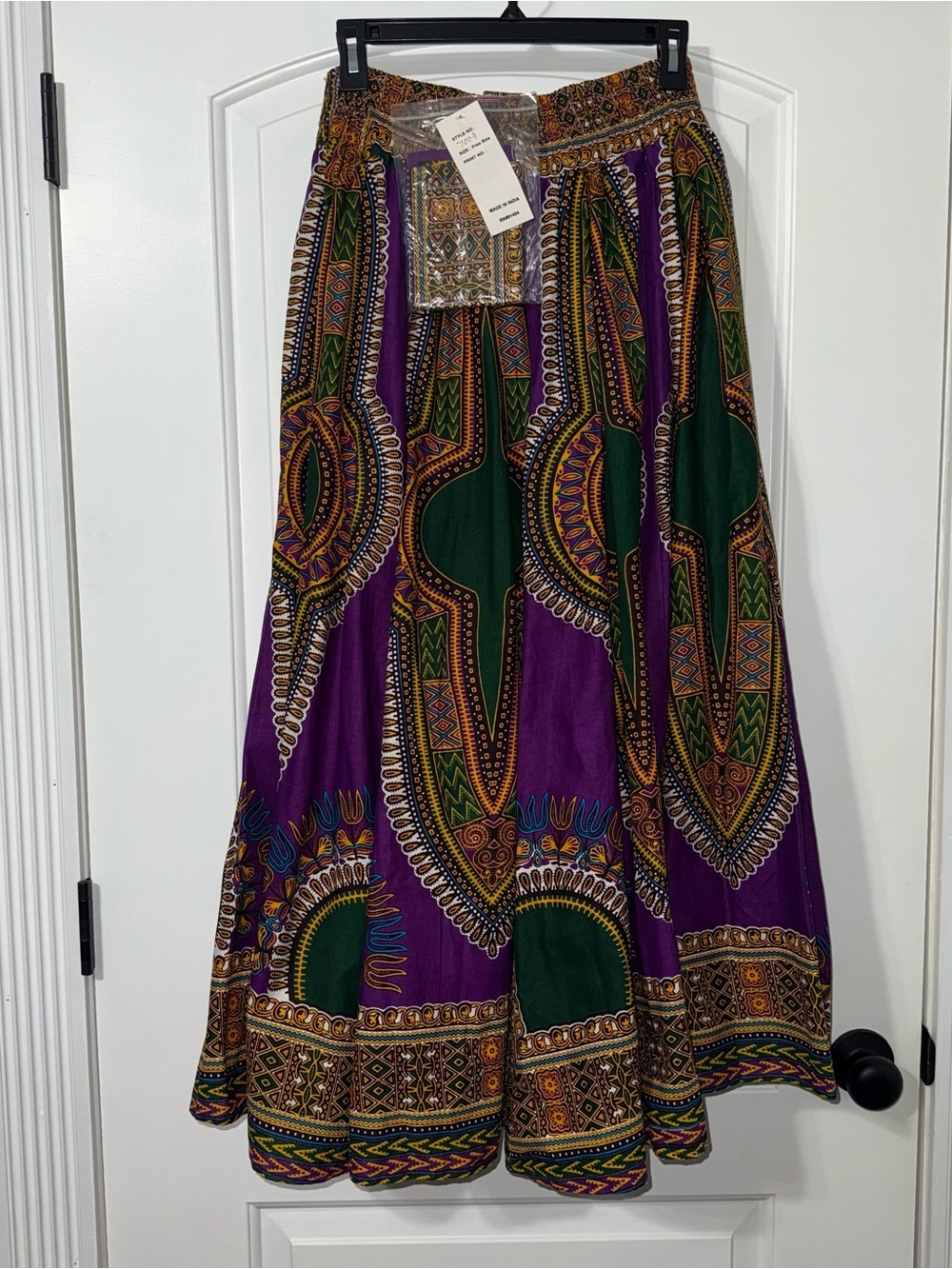 NEW NF Dashiki Maxi Skirt Women’s One Size Purple Made In India